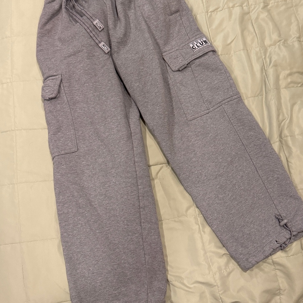 Pro Club Gray Men’s Medium Cargo Sweat Pants